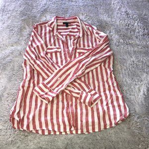J. Crew Stripe Linen Button Down